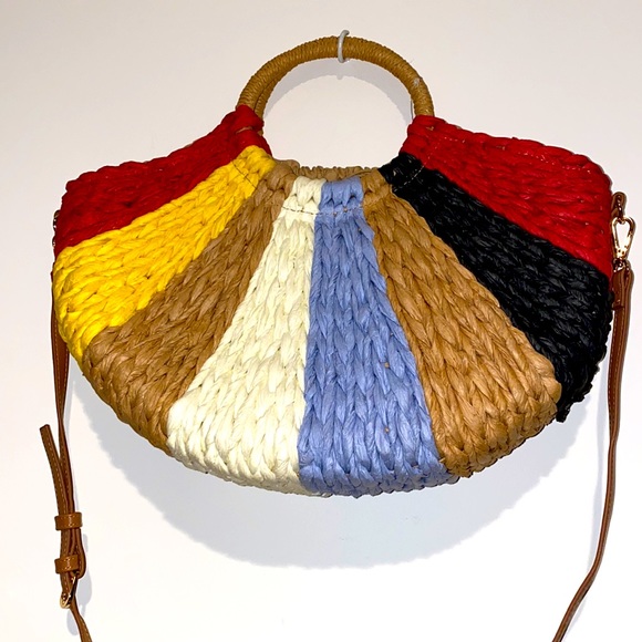 BP by Nordstrom woven straw handbag multi … - Picture 2 of 7